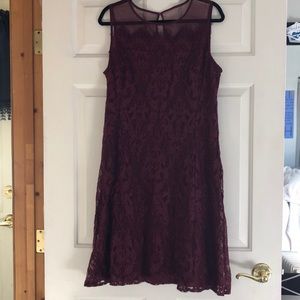 Burgundy Lace Dress